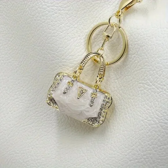 ๐ Sparkling Rhinestone Mini Handbag Keychain Purse Charm - Picture 6 of 7